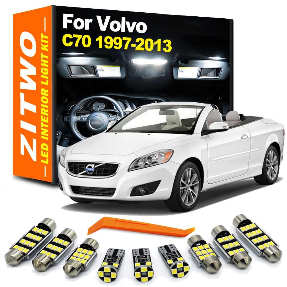 AutoGlowLED LED Interior Light Kit for Volvo C70 1997-2013 Dome Footwell Door