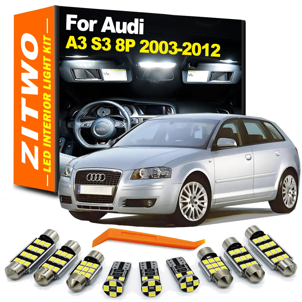AutoGlowLED 16Pcs Canbus LED Interior Light Kit for Audi A3 S3 RS3 8P 2003-2012
