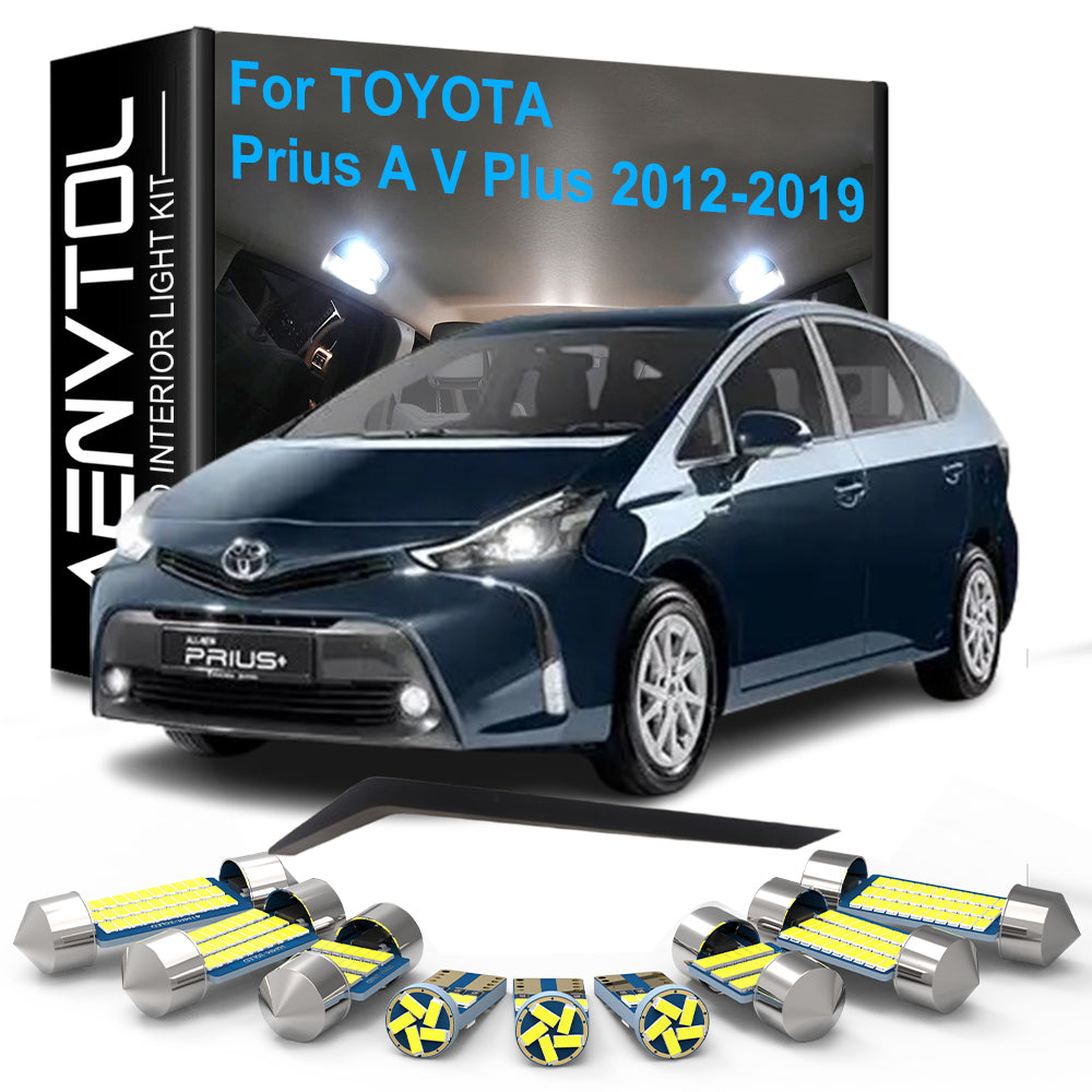 AutoGlowLED 12pcs LED Interior Light Kit for Toyota Prius 2012-2019 Canbus