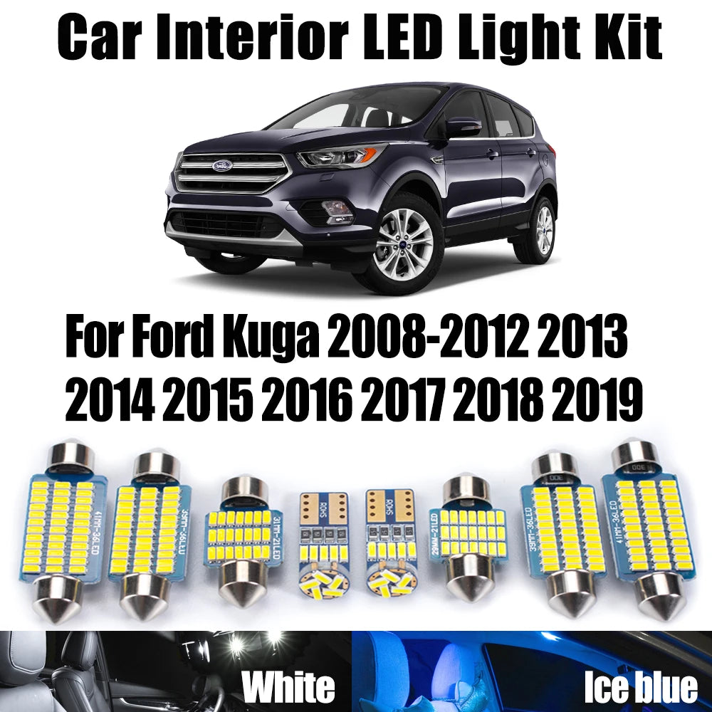 AutoGlowLED Canbus LED Interior Light Kit for Ford Kuga 2008-2019