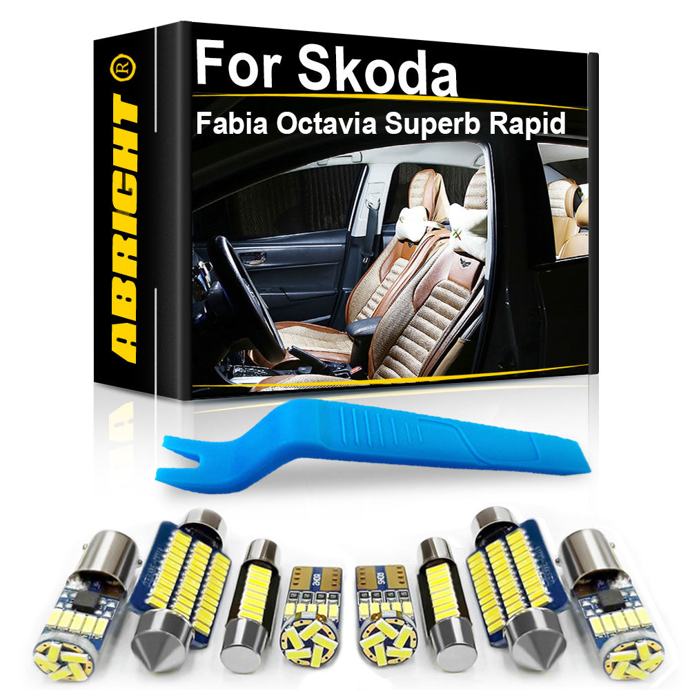AutoGlowLED Canbus LED Interior Light Kit for Skoda Superb Fabia Octavia Rapid