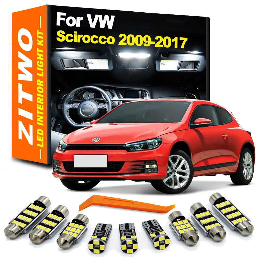 AutoGlowLED 11Pcs Canbus LED Interior Light Kit for VW Scirocco 2009-2017