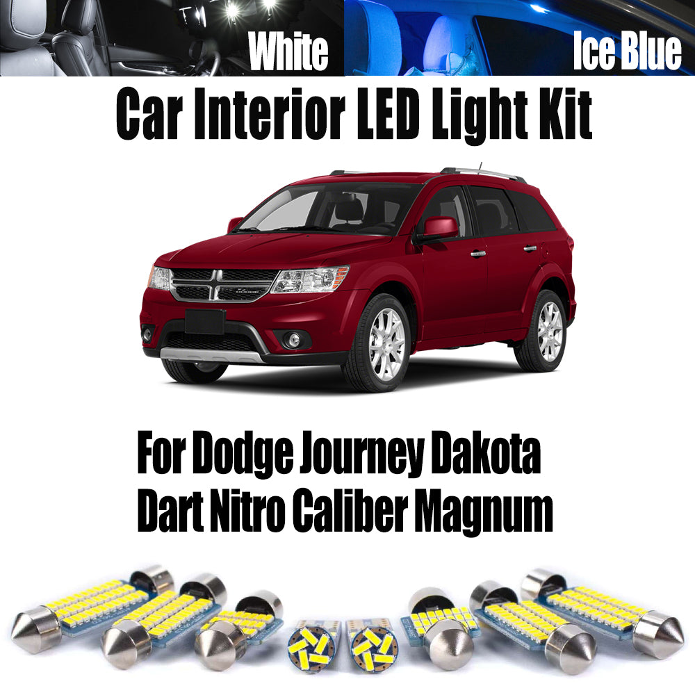 AutoGlowLED Canbus LED Interior Light Kit for Dodge Journey Dakota Dart Nitro Caliber Magnum