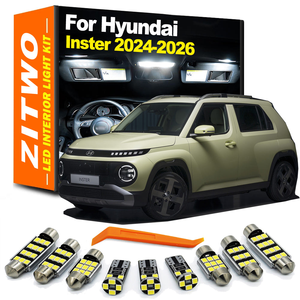 AutoGlowLED Canbus LED Interior Light Kit for Hyundai Inster 2024-2026 10Pcs