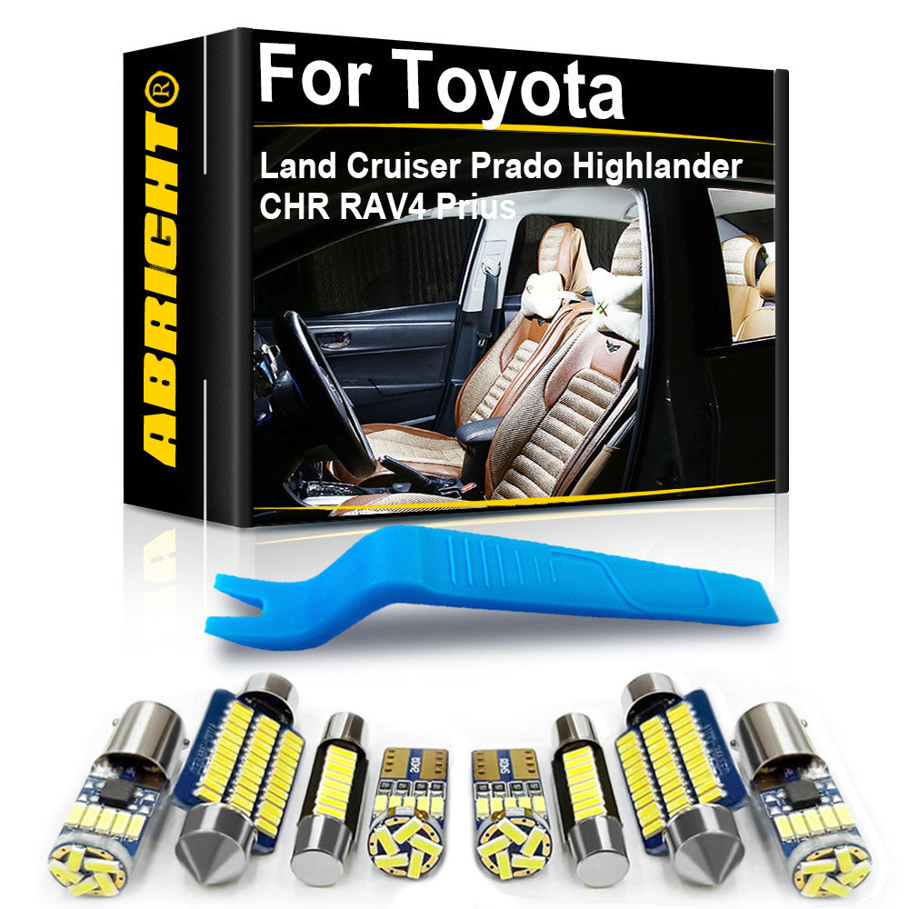 AutoGlowLED Canbus LED Interior Light Kit for Toyota Land Cruiser Prado RAV4 Prius