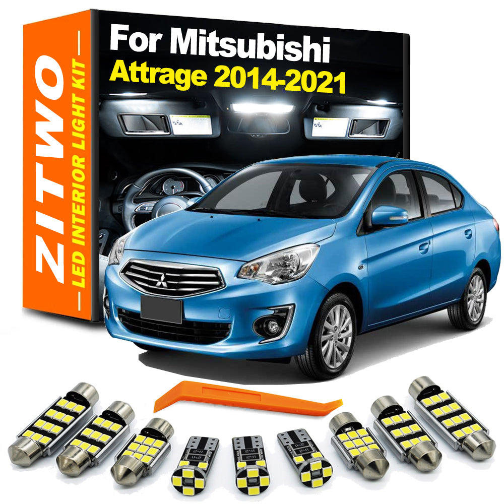 AutoGlowLED 7Pcs LED Interior Light Kit for Mitsubishi Attrage 2014-2021
