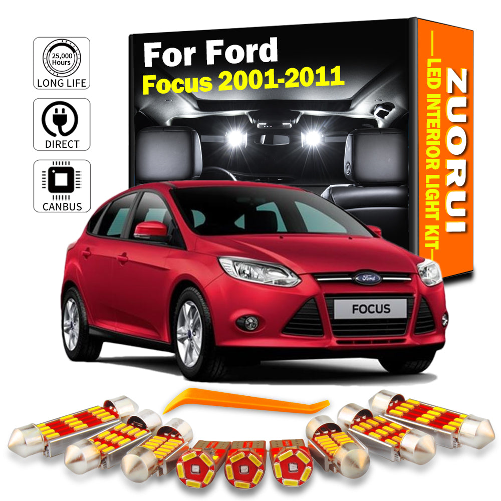 AutoGlowLED Canbus LED Interior Light Kit for Ford Focus 2001-2011