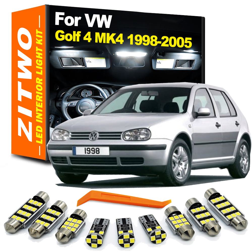 AutoGlowLED 13Pcs LED Interior Light Kit for VW Golf 4 MK4 1998-2005