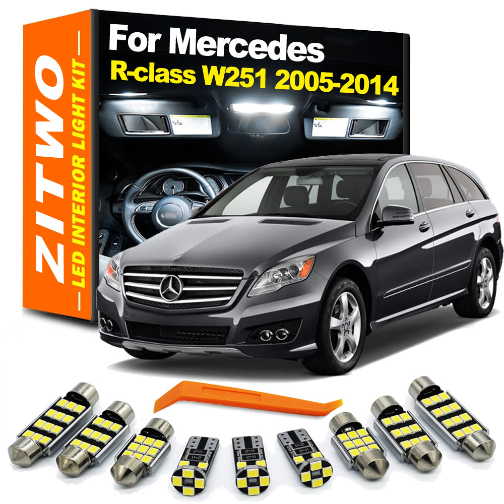 AutoGlowLED 22Pcs LED Interior Light Kit for Mercedes R-Class W251 2005-2014 Canbus