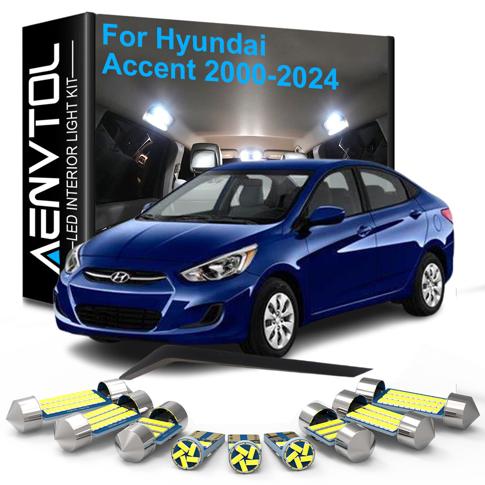 AutoGlowLED LED Interior Light Kit for Hyundai Accent 2000-2024 Canbus