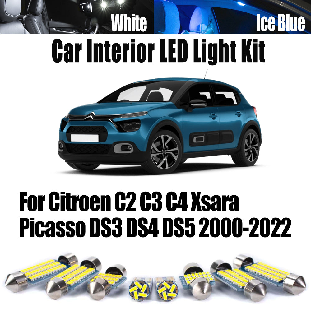 AutoGlowLED Canbus LED Interior Light Kit for Citroen C2 C3 C4 DS3 DS4 DS5