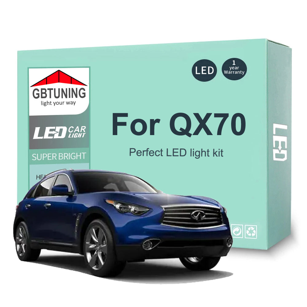 AutoGlowLED 14Pcs LED Interior Light Kit for Infiniti QX70 2014-2017 Canbus
