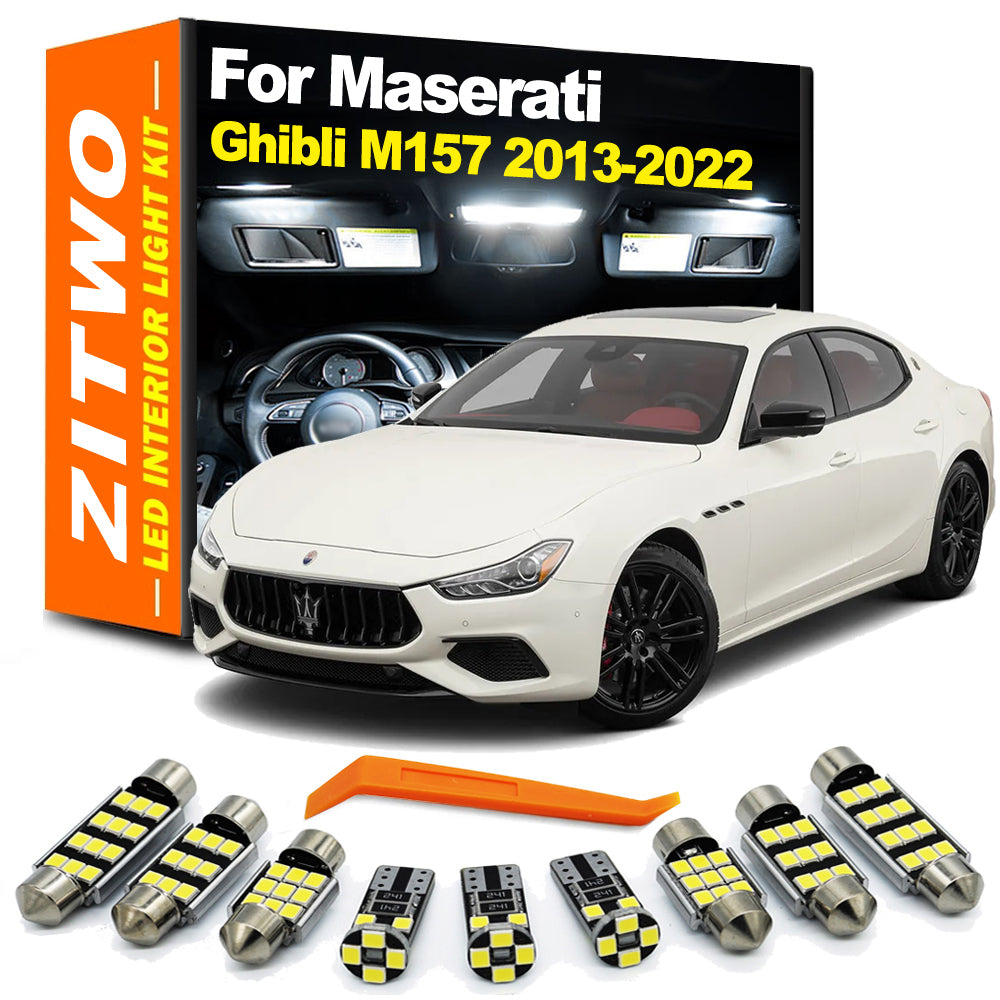 AutoGlowLED LED Interior Dome Map Light Kit for Maserati Ghibli M157 2013-2022
