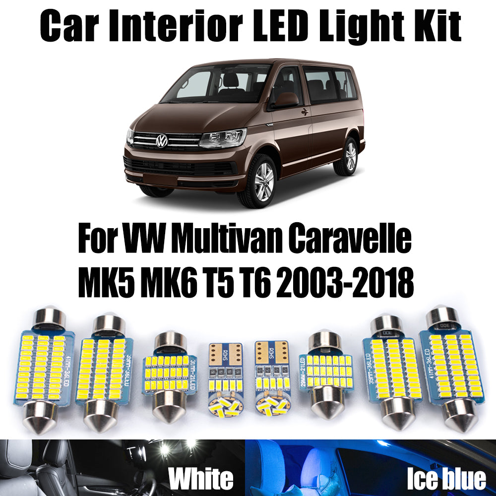 AutoGlowLED LED Interior Light Kit for VW Multivan Caravelle T5 T6