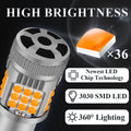 AutoGlowLED LED Turn Signal Light for VW Golf 3 MK3 1991-2002 Amber Yellow