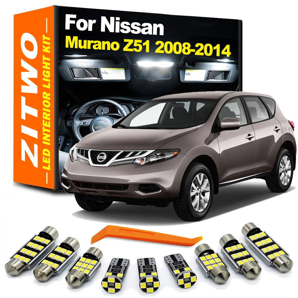 AutoGlowLED 14Pcs LED Interior Light Kit for Nissan Murano Z51 2008-2014