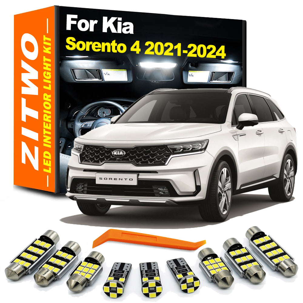 AutoGlowLED 10pc LED Interior Light Kit for Kia Sorento MK4 2021-2024