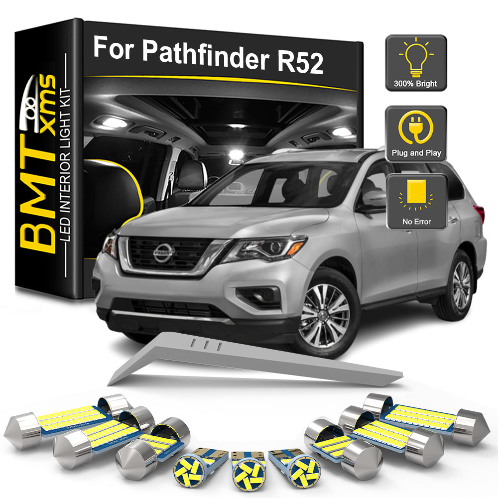 AutoGlowLED LED Interior Light Kit for Nissan Pathfinder R52 2013-2020 15PCS