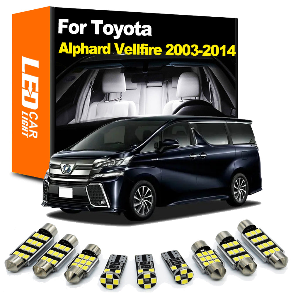 AutoGlowLED Interior LED Light Kit for Toyota Alphard Vellfire 10 20 Series 2003-2014 Canbus