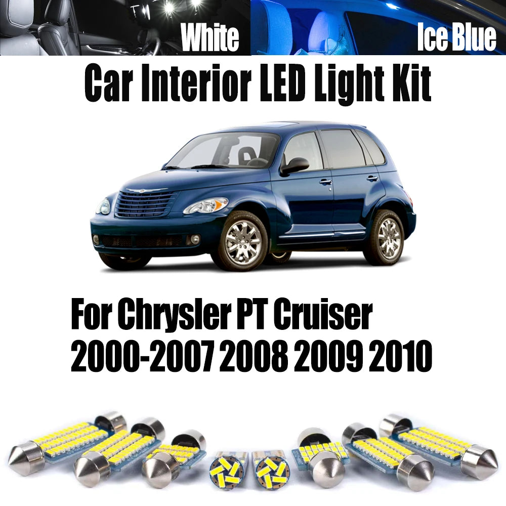 AutoGlowLED 11Pcs LED Interior Light Kit for Chrysler PT Cruiser 2000-2010