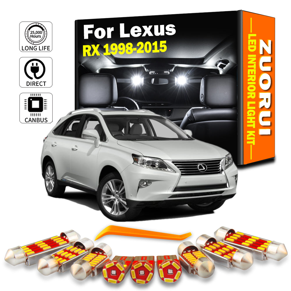 AutoGlowLED Canbus LED Interior Light Kit for Lexus RX 1998-2015