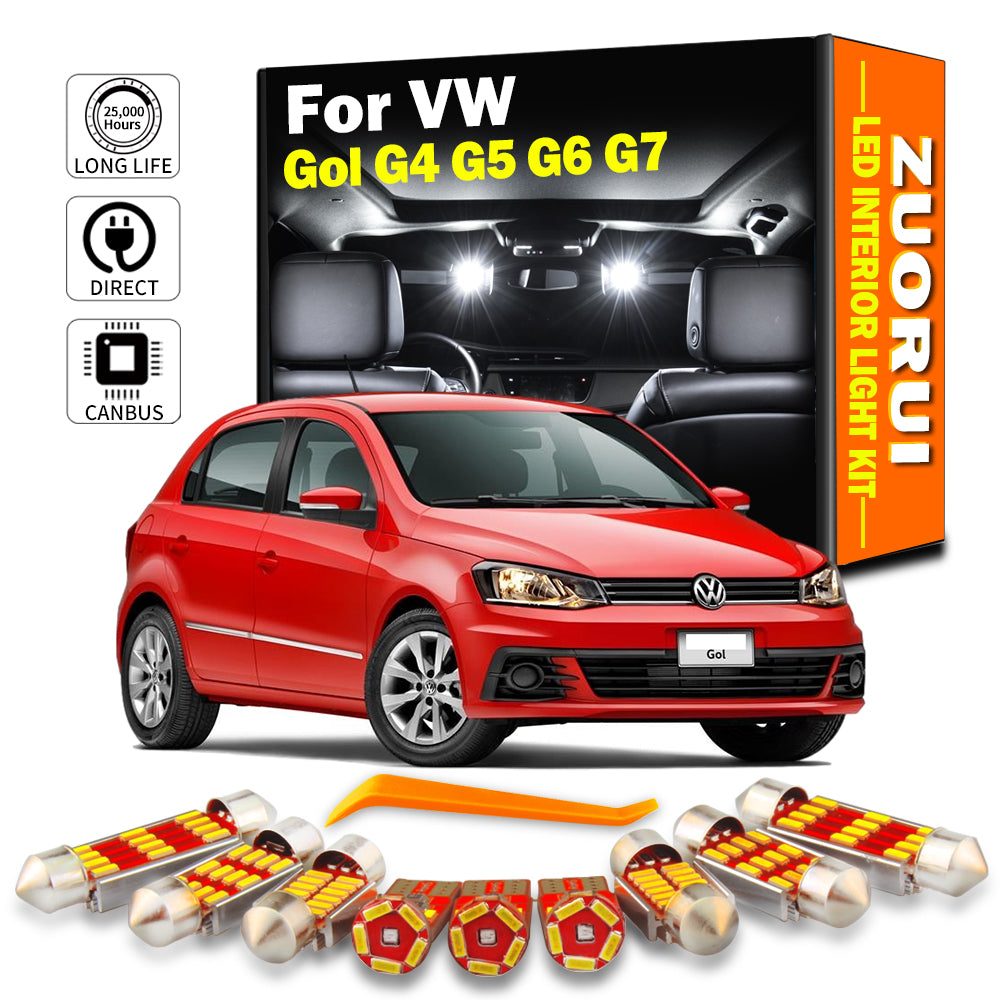 AutoGlowLED Canbus LED Interior Light Kit for VW Gol G4 G5 G6 G7
