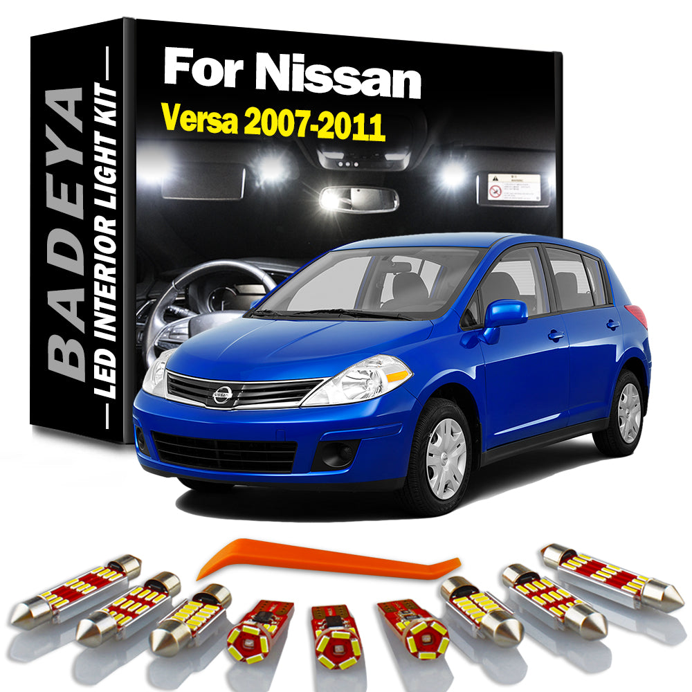 AutoGlowLED 8Pc Canbus LED Interior Light Kit for Nissan Versa 2007-2011
