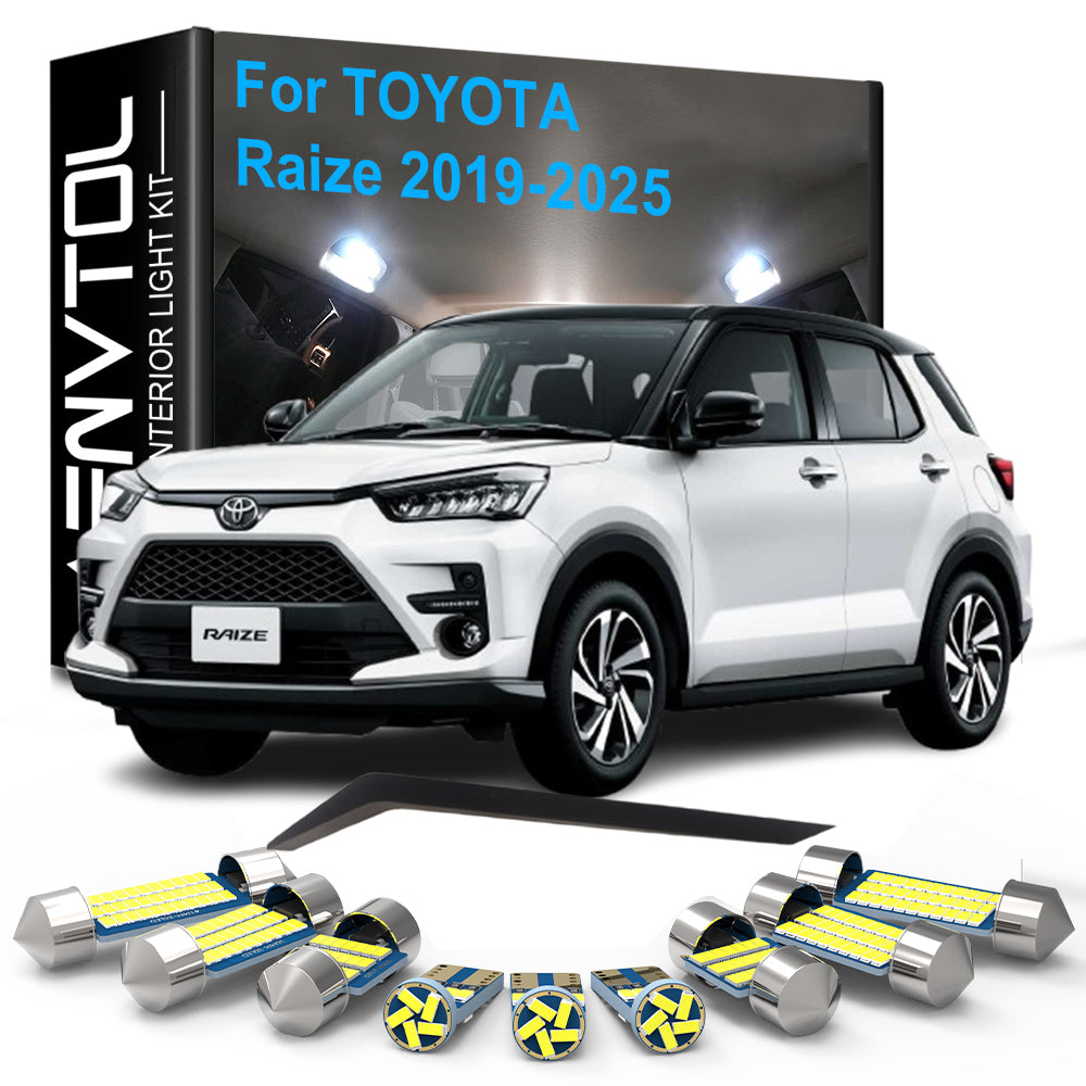 AutoGlowLED 10pc Canbus LED Interior Light Kit for Toyota Raize 2019-2025