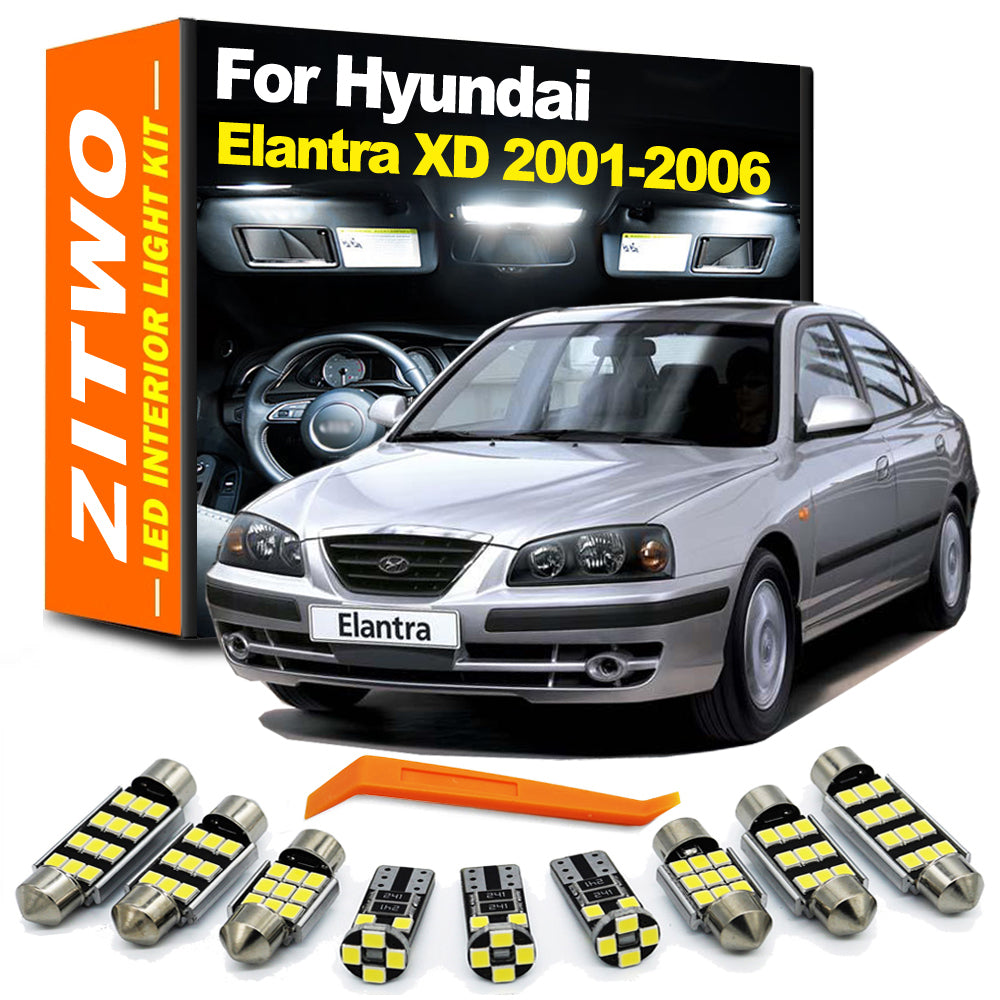 AutoGlowLED 10-Piece LED Interior Light Kit for Hyundai Elantra XD 2001-2006