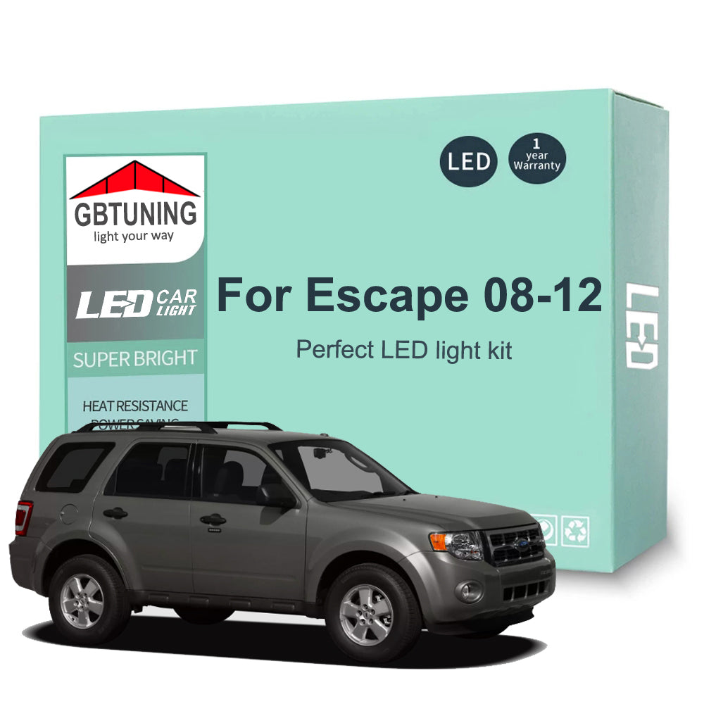 AutoGlowLED 13Pc LED Interior Light Kit for Ford Escape 2008-2012 Canbus