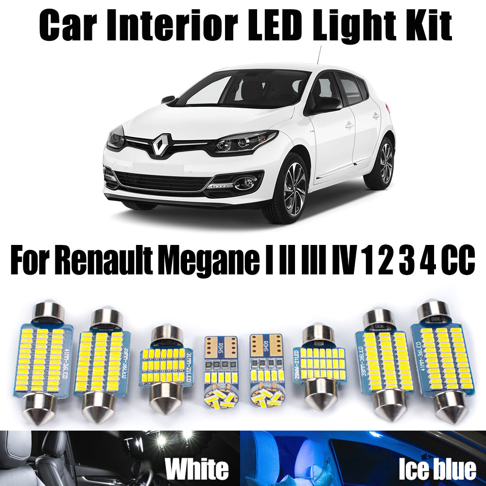 AutoGlowLED Canbus LED Interior Light Kit for Renault Megane I II III IV CC