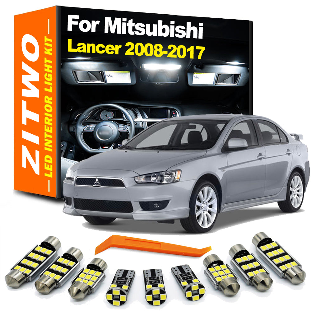 AutoGlowLED 8Pcs LED Interior Light Kit for Mitsubishi Lancer EVO 2008-2017