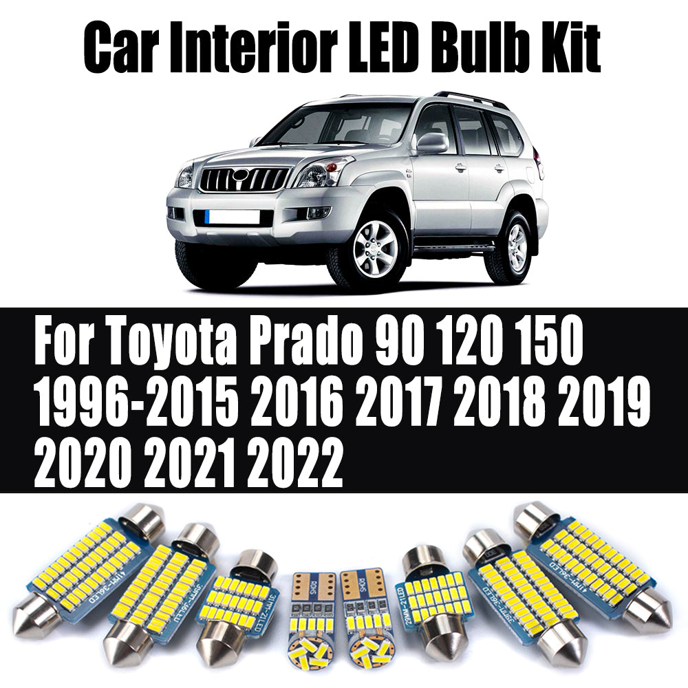 AutoGlowLED Canbus LED Interior Light Kit for Toyota Prado 90 120 150 1996-2022