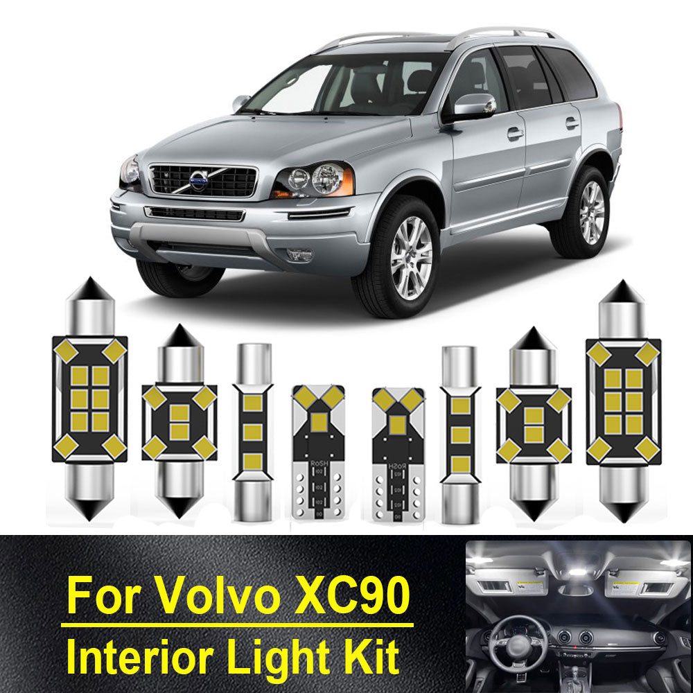 AutoGlowLED LED Interior Light Kit for Volvo XC90 I MK1 275 2002-2014 Canbus Error Free