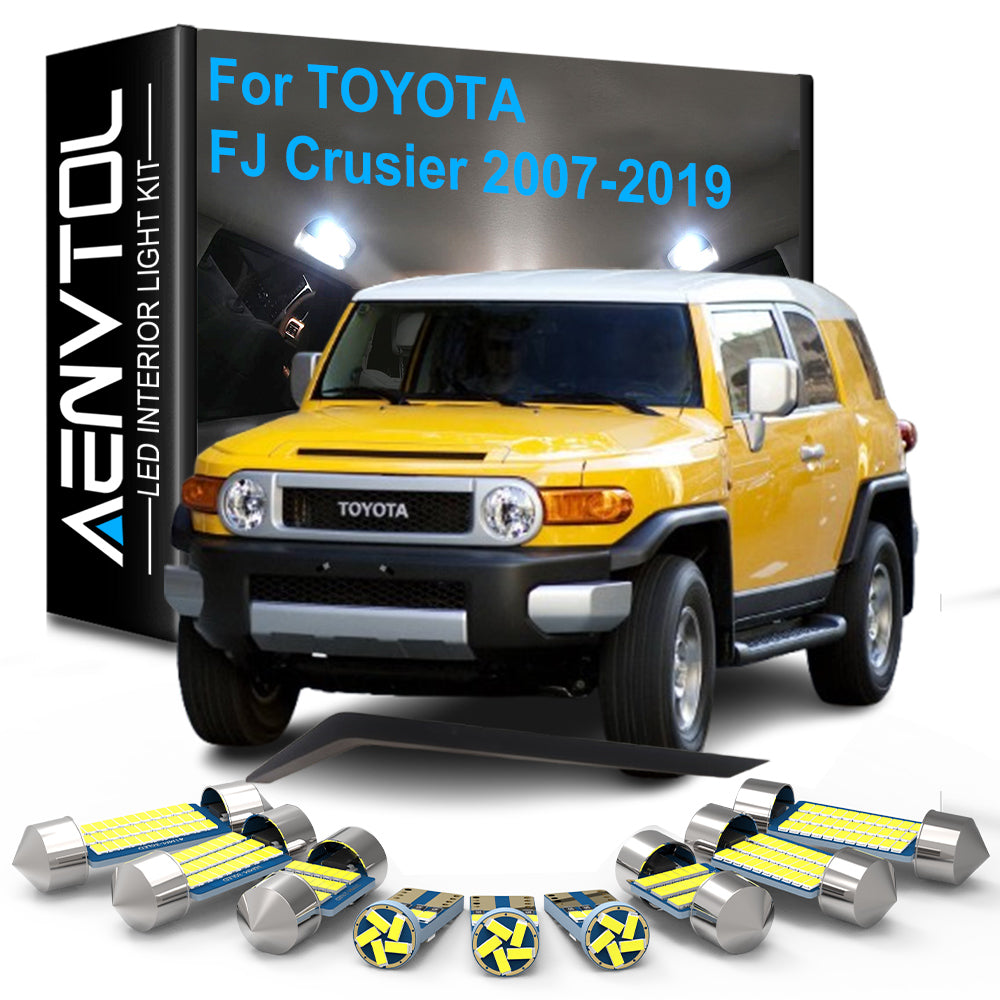 AutoGlowLED 8pcs Car LED Interior Lights Kit Canbus for Toyota FJ Cruiser 2007-2019