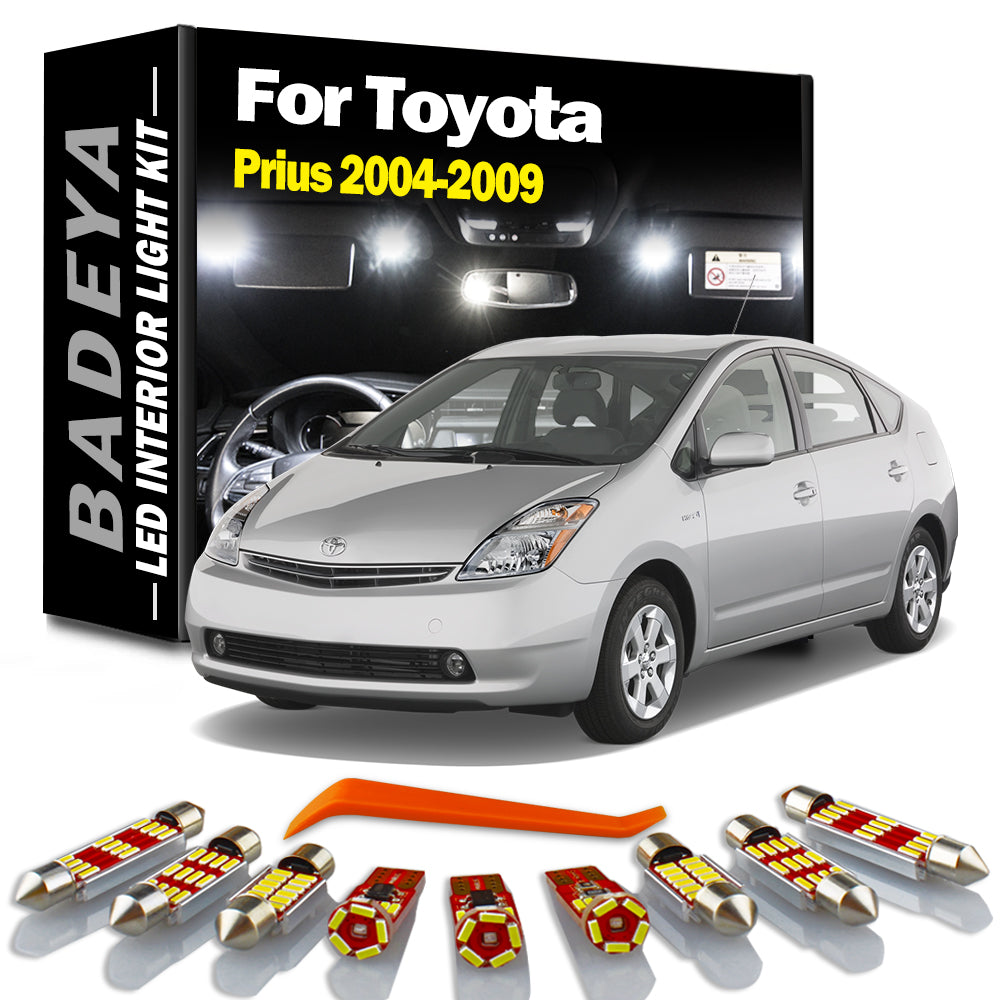 AutoGlowLED 13Pc LED Interior Light Kit for Toyota Prius 2004-2009