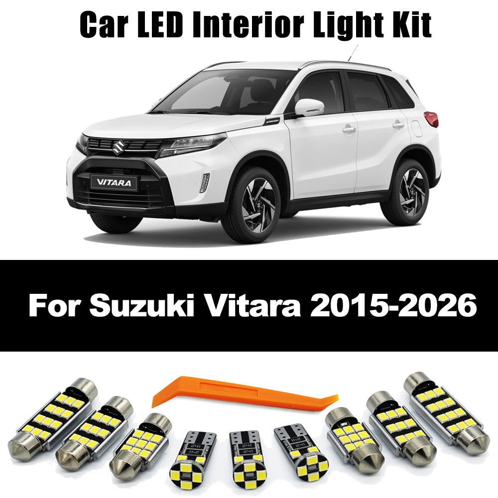 AutoGlowLED 11Pcs Canbus LED Interior Light Kit for Suzuki Grand Vitara 2016-2026