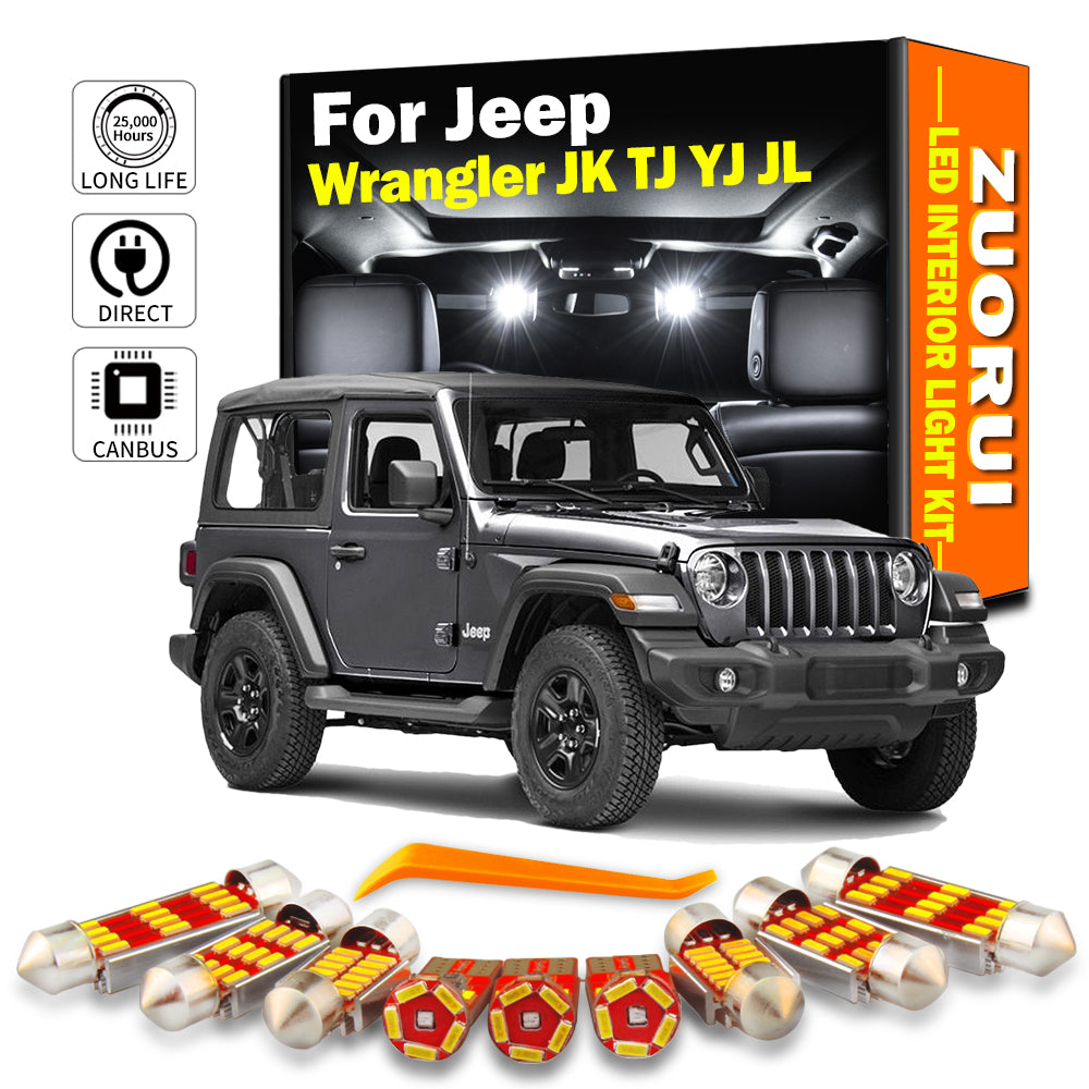 AutoGlowLED Canbus LED Interior Light Kit for Jeep Wrangler JK TJ YJ
