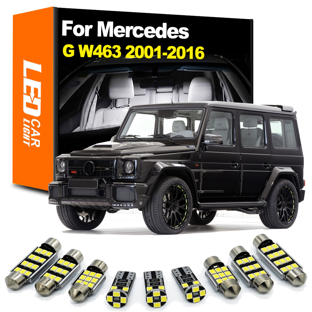 AutoGlowLED Interior LED Light Kit for Mercedes-Benz G-Class W463 G350 G400 G500 G55 G63 G65 AMG 2001-2016 Canbus
