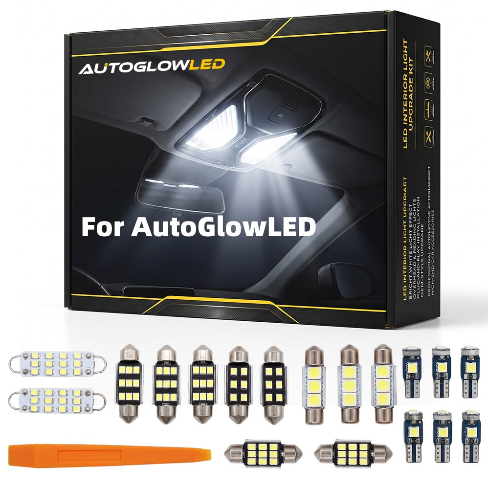 AutoGlowLED LED Interior Light Kit 22-Pack Canbus Error Free Plug and Play for Peugeot 5008 I MK1 2009-2016 | AutoGlowLED