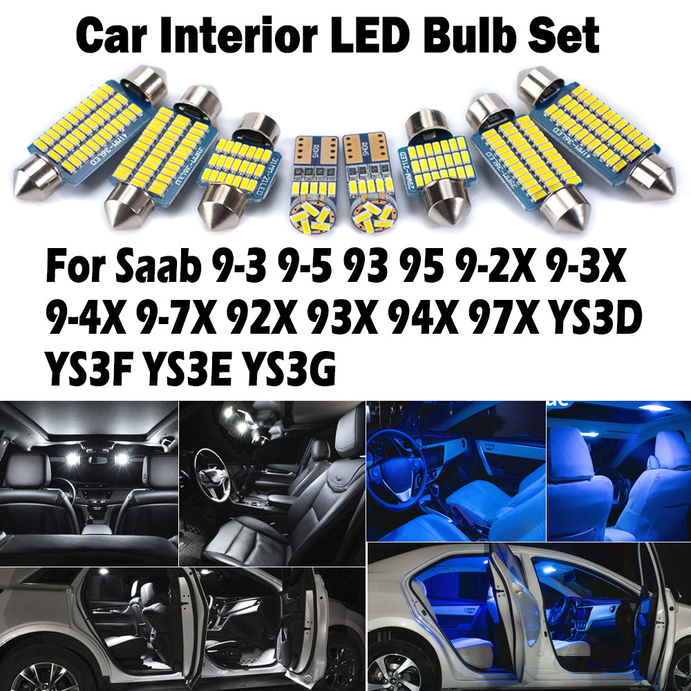 AutoGlowLED Canbus LED Interior Light Kit for Saab 9-3 9-5 9-2X 9-3X 9-4X 9-7X