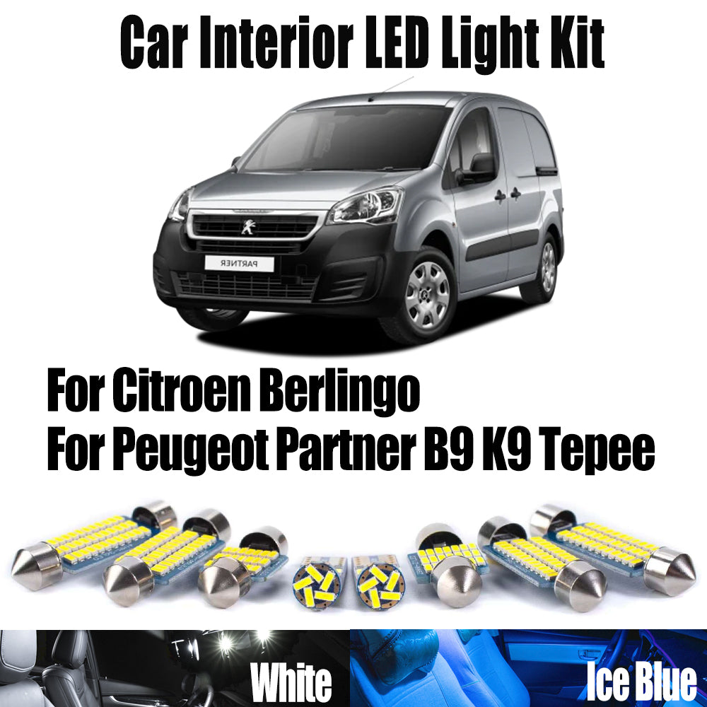 AutoGlowLED Canbus LED Interior Light Kit for Citroen Berlingo & Peugeot Partner