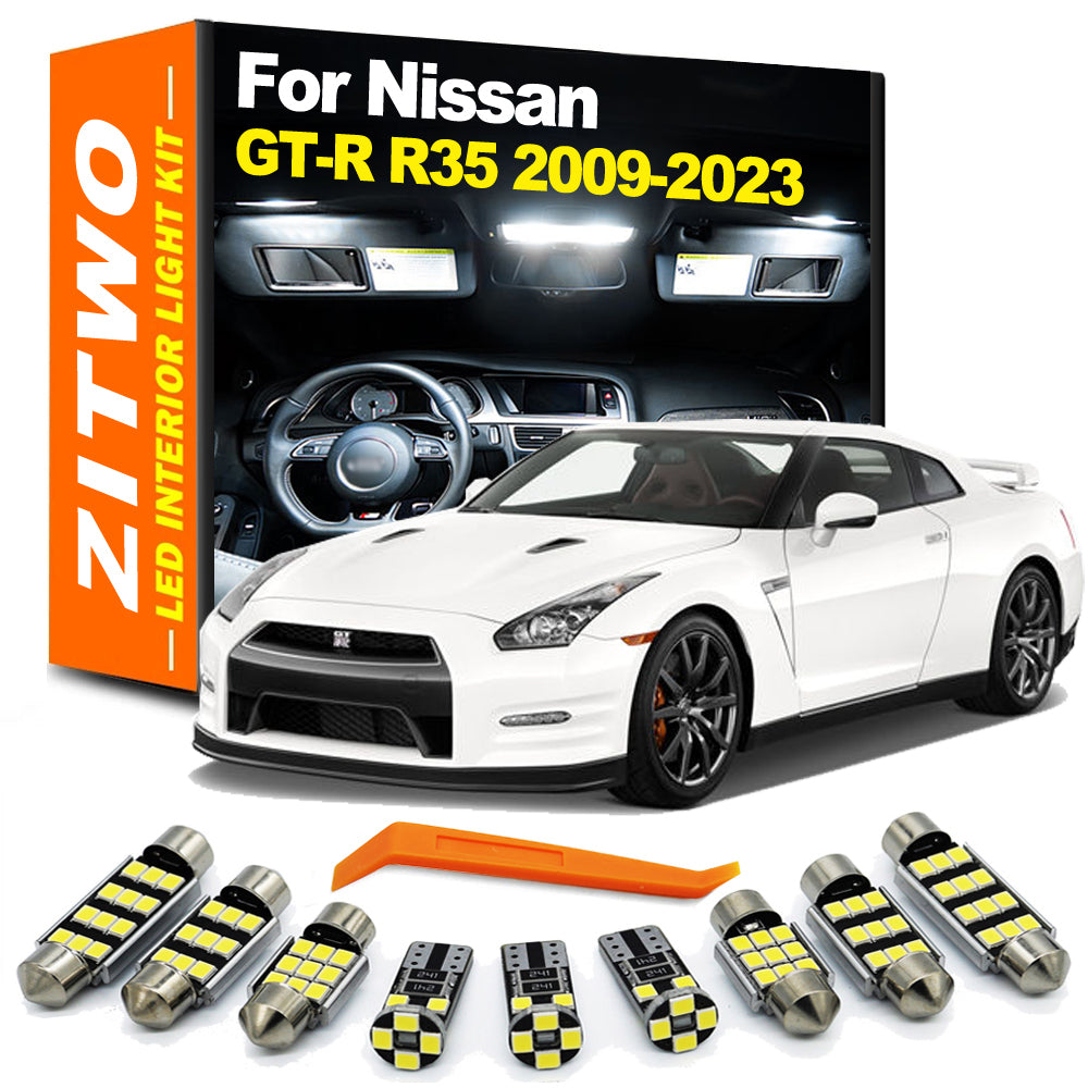 AutoGlowLED 11-Piece LED Interior Light Kit for Nissan GT-R R35 2009-2023