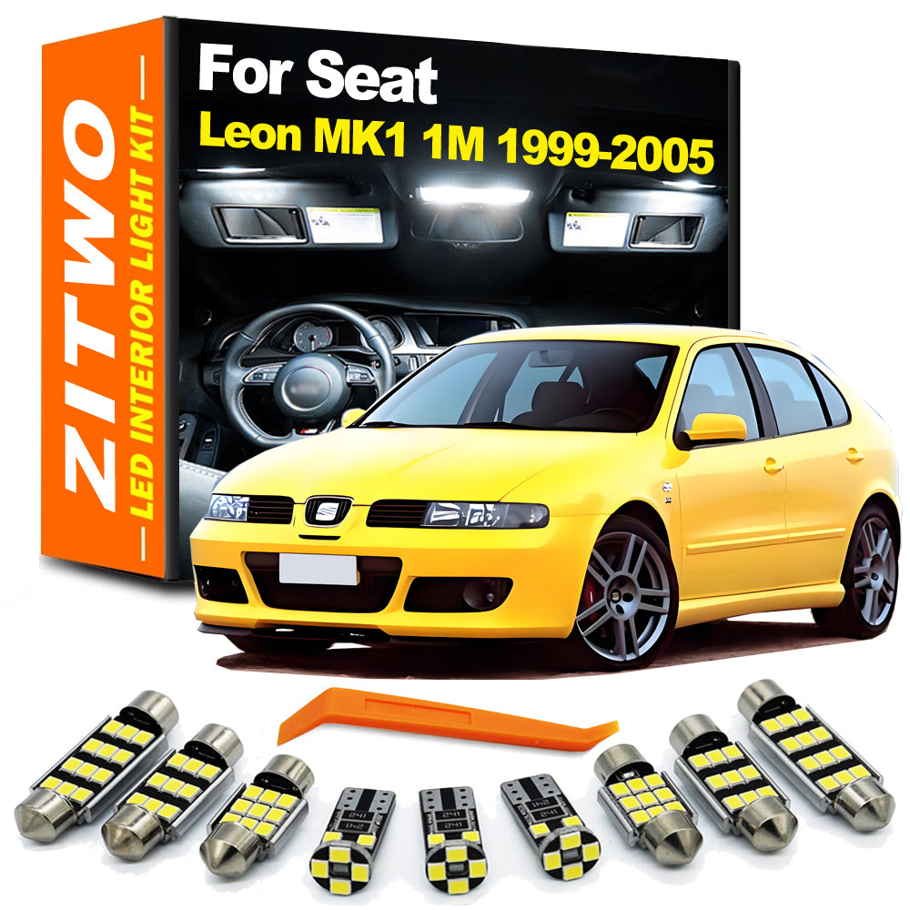 AutoGlowLED 14Pcs Canbus LED Interior Light Kit for Seat Leon 1M MK1 1999-2005
