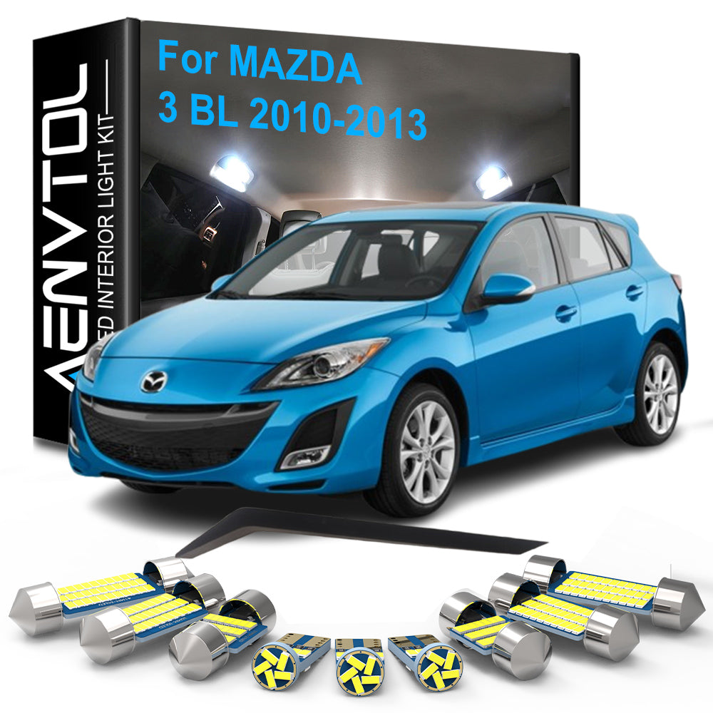 AutoGlowLED 8pcs Canbus LED Interior Lights for Mazda 3 BL 2010-2013