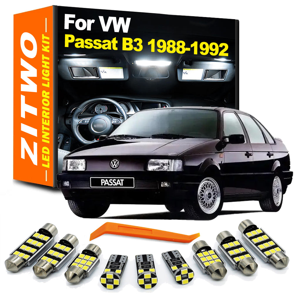 AutoGlowLED 12Pcs LED Interior Light Kit for VW Passat B3 1988-1992