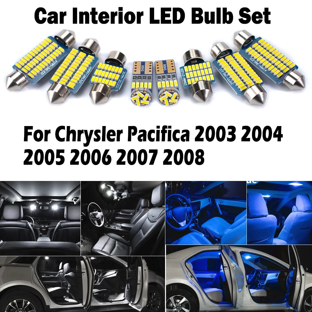 AutoGlowLED 17Pcs LED Interior Light Kit for Chrysler Pacifica 2003-2008