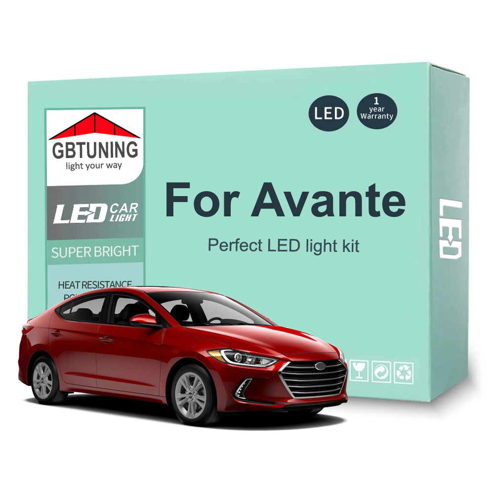 AutoGlowLED Canbus LED Interior Light Kit for Hyundai Avante XD HD MD AD 2001-2021