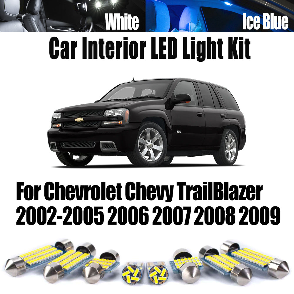 AutoGlowLED 14Pcs Canbus LED Interior Light Kit for Chevrolet TrailBlazer 2002-2009
