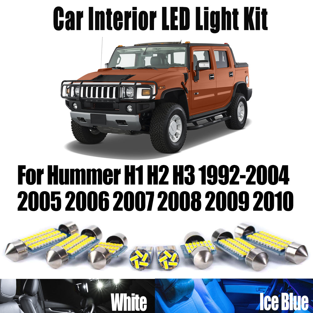 AutoGlowLED Canbus LED Interior Light Kit for Hummer H1 H2 H3 1992-2010